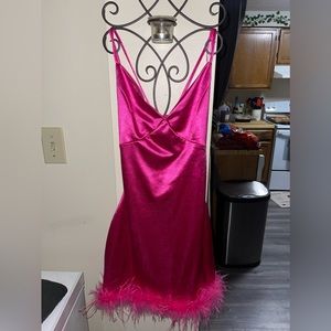 Hot pink dress